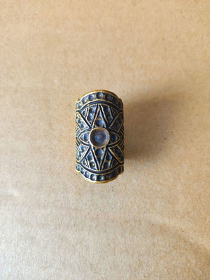 Bronze carved ring handmade, vintage boho, like new