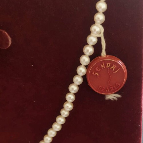 Sendai Biwa pearl necklace 585 gold new, length 46 cm