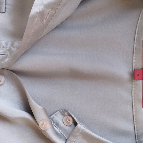 Silk shirt vintage grey-silver like new, size M
