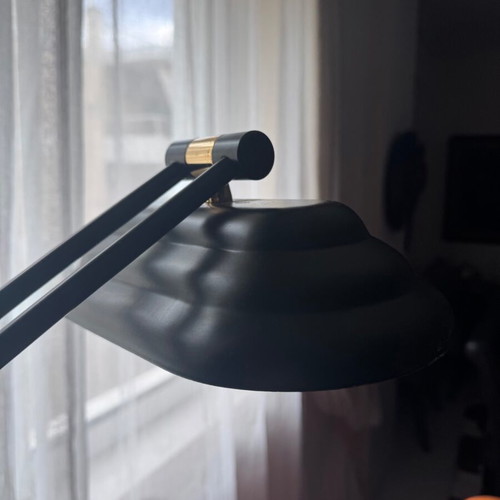Floor lamp black design with dimmer used