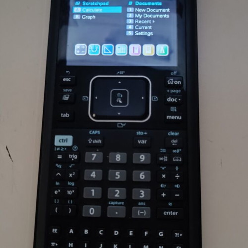 Scientific calculator TI Nspire CX CAS used with new battery and latest firmware