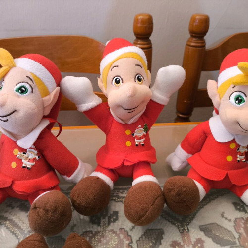 Set of plush Christmas bears like new, 20 pieces