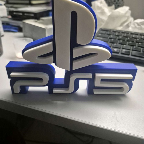 PlayStation PS5 3D printed decorative logo new