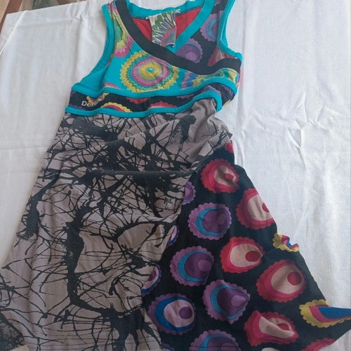 Desigual mako dress size XS like new, colorful, 100% cotton