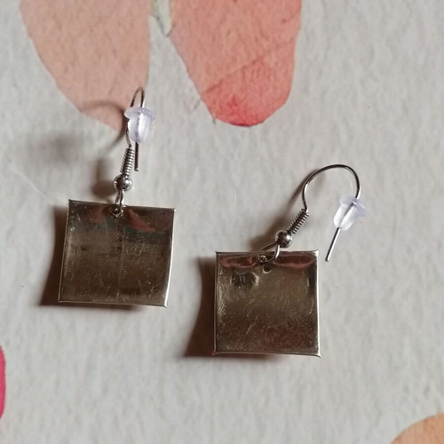 Handmade earrings with alpaca metal and colorful woven wool, new