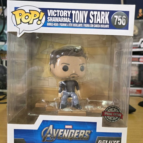 Funko Pop Avengers Deluxe #756 Victory Shawarma Tony Stark like new