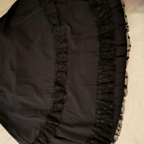 Maternity and nursing dress black like new with lace and ruffles