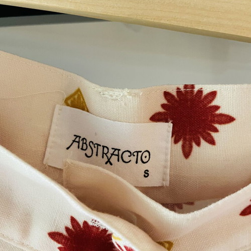 Abstracto Linen Pants like new, white multicolor, size S