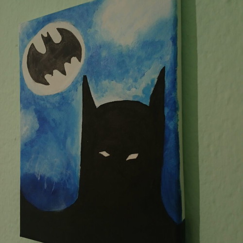 Handmade Batman painting on medium canvas new