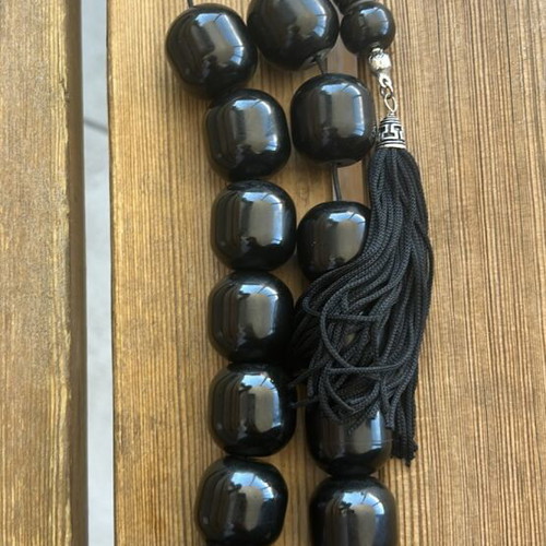 Old mastic komboloi worry beads, 15 beads, large size