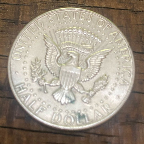 Half Dollar coins used, set of 6 with Kennedy, silver from 1964 and 1968