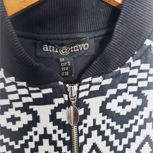 Attrattivo bomber jacket like new, thin spring black and white jacket