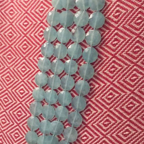 Antique bracelet from the 50s like new, semi-transparent aquamarine tone
