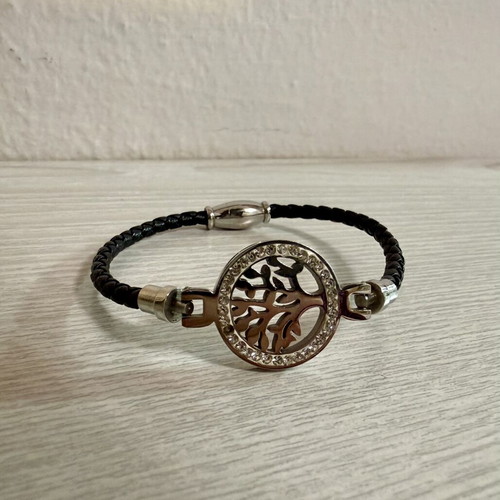 Tree of Life bracelet, stainless steel with magnetic clasp