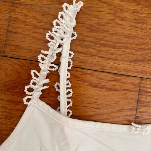 White no small top with beaded straps Promod new