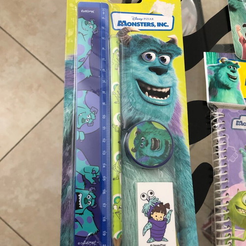 Monsters Inc Disney Huge school set new with pencils, erasers, sharpeners, rulers, notebooks