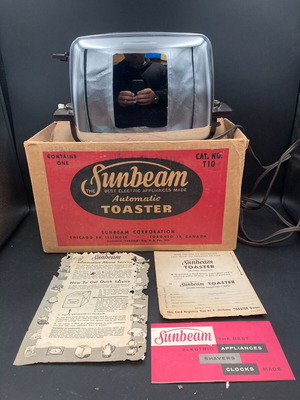 Sunbeam T-10B-1 αυτόματη φρυγανιέρα σε χρώμιο, vintage