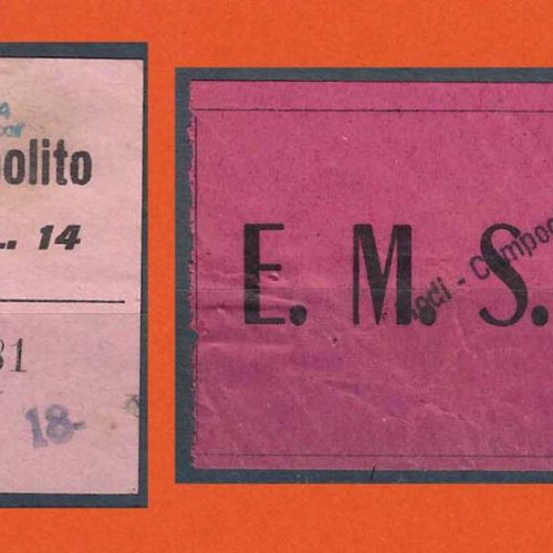 Bus tickets used, 4 pieces, villages of Rhodes (Italian period)