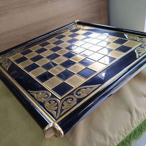 Aethira chessboard used, wood and metal