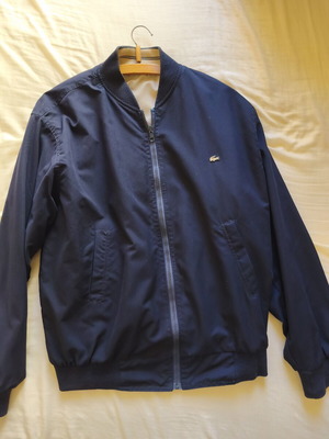 Lacoste reversible men's jacket used, beige and dark blue