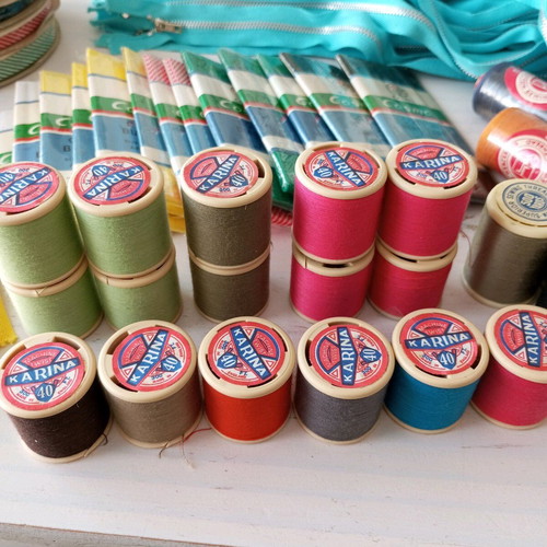 Vintage sewing materials set 59 pieces new in packaging