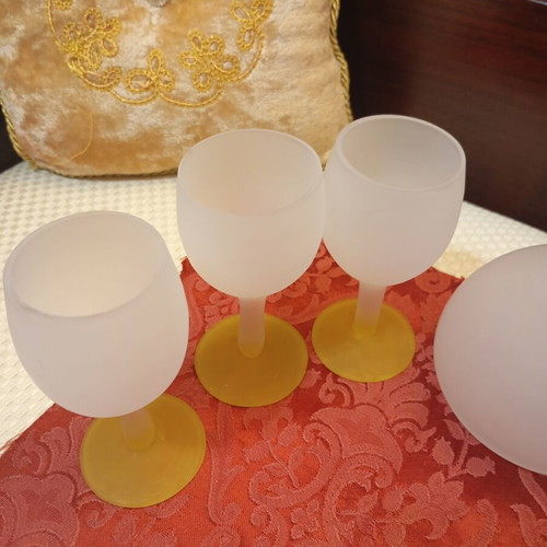 Mid-Century Vintage Serving Set with 1 Pitcher and 5 Glasses