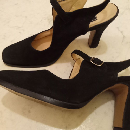 Shoes 37 black genuine leather pumps like new