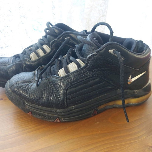 Nike basketball leather athletic shoes used, black, size 40