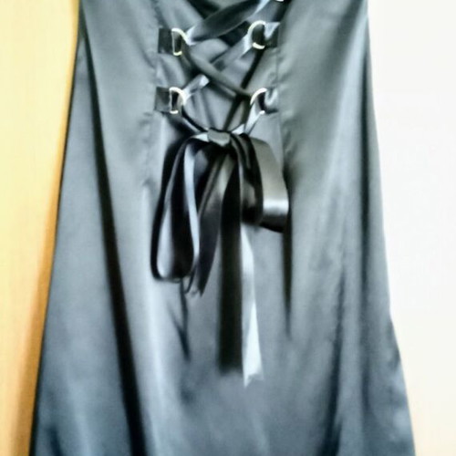 Ysatis satin evening dress S like new, black