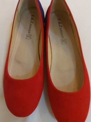 Suede ballerina shoes multicolor new, size 40
