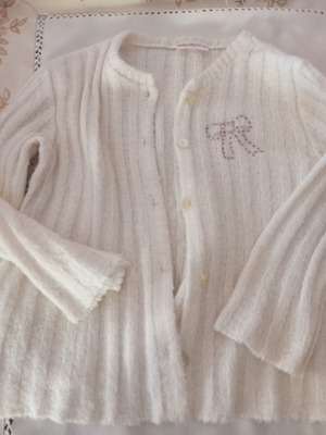 Cardigan with silver thread for 5 years old