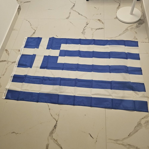 Ελληνική σημαία πολυεστερική νάιλον με κρίκους 150x90cm καινούργια