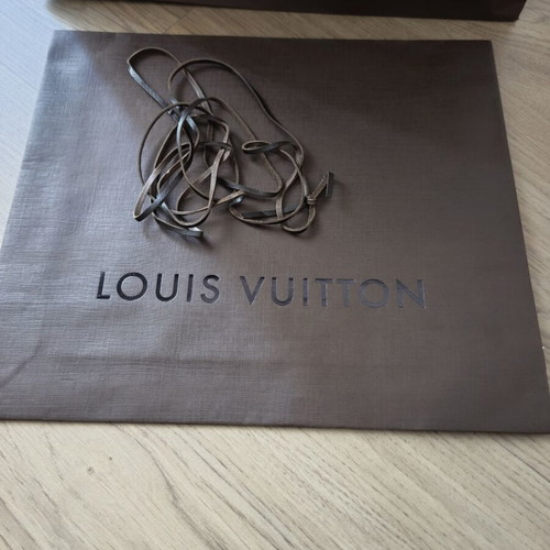 Louis Vuitton paper shopping bag with leather cord, new