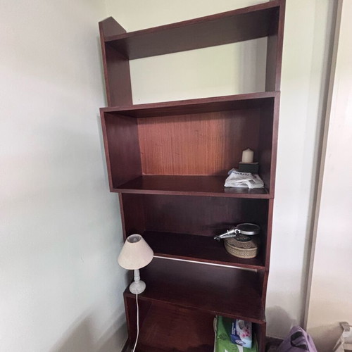 Wooden bookshelf used 78 cm x 210 cm sturdy construction
