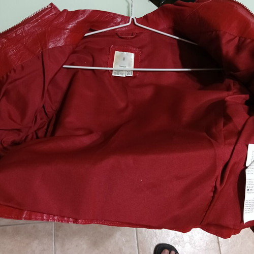 Leather jacket Trafaluc red size 38 like new