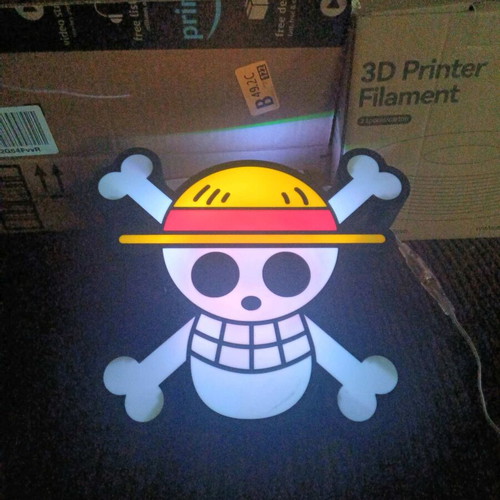 Light Box One Piece Straw Hat Pirates new 24x21cm