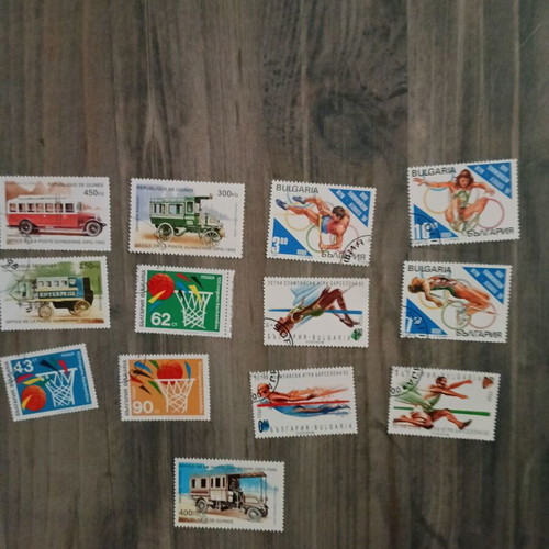 Stamp collection used, various designs