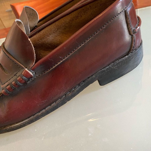 Texter men's leather moccasins like new, brown and red, size 41