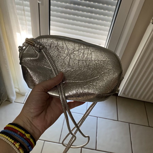 Zara crossbody bag new, silver with adjustable long strap