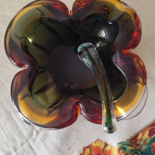 Murano crystal ashtrays like new, set of 2, 1960s