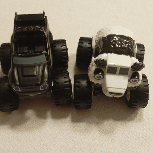 Blaze and friends toy cars with bear and black Blaze