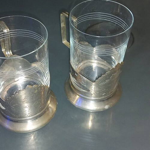 Antique glasses from Russia like new, set of 2