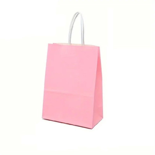Pink paper bag 22x16x8cm new