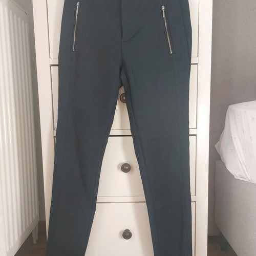 Zara Basic office pants like new, dark blue with zippers