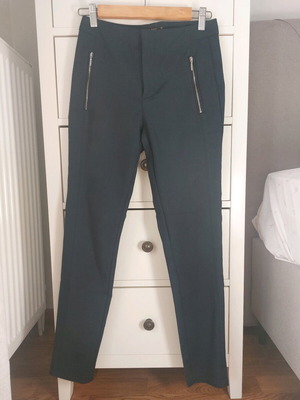 Zara Basic office pants like new, dark blue with zippers