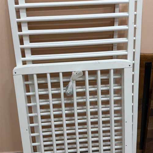 Cot with mattress like new, removable side rails
