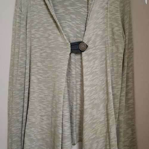 Beige A.L.E. cardigan like new with hood, size M