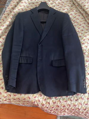 H&M jacket used, size 48, black and blue