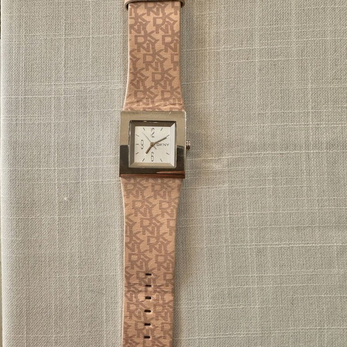 DKNY women's wristwatch, pink and silver