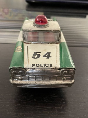 Police Car vintage tin toy Japanese used